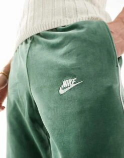 Nike Club Velour Joggers In Green For Men Mid Green -Nike Sales Store 206615867 4