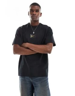 Nike Centre Patch Logo T-shirt In Black For Men -Nike Sales Store 206615917 1 black 1