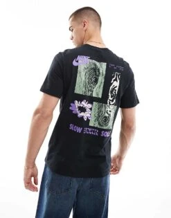 Nike 'slow Your Sole' Graphic T-shirt In Black For Men -Nike Sales Store 206615939 4