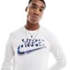 Nike Futura Logo Long Sleeve T-shirt In White For Men -Nike Sales Store 206616009 1 white