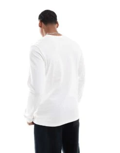 Nike Futura Logo Long Sleeve T-shirt In White For Men -Nike Sales Store 206616009 4