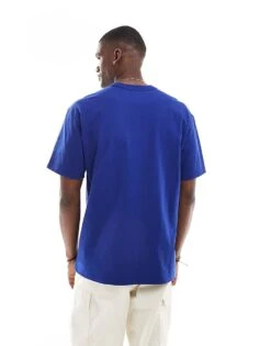 Nike Swoosh Floral Logo T-shirt In Blue For Men Mid Blue -Nike Sales Store 206616039 4