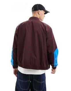 Nike Swoosh Air Woven Tracktop In Brown And Blue For Men -Nike Sales Store 206616040 2