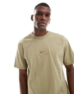 Nike Centre Patch Logo T-shirt In Olive For Men Light Green -Nike Sales Store 206616054 1 lightgreen 1