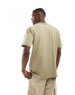 Nike Centre Patch Logo T-shirt In Olive For Men Light Green -Nike Sales Store 206616054 4