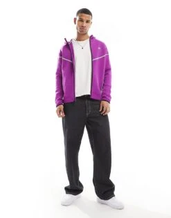 Nike Tech Fleece Reflective Full Zip Windrunner Hoodie In Purple For Men 8 Nike Tech Fleece Reflective Full Zip Windrunner Hoodie In Purple For Men -Nike Sales Store 206616064 2
