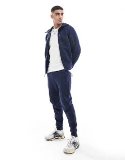 Nike Tech Fleece Joggers In Navy For Men