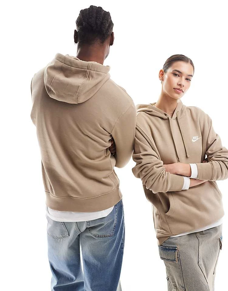 Nike Club Unisex Hoodie In Khaki For Unisex 3 Nike Club Unisex Hoodie In Khaki For Unisex