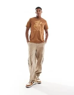 Nike Victory Graphic T-shirt In Brown For Men -Nike Sales Store 206616209 3