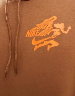 Nike Club Hoodie With Victory Graphic In Brown For Men -Nike Sales Store 206616216 3