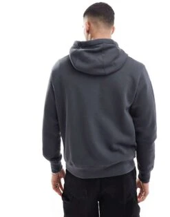 Nike Swoosh Floral Logo Hoodie In Dark Grey For Men -Nike Sales Store 206616230 4