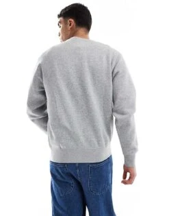 Nike Club Letters Logo Crew Neck Sweatshirt In Grey For Men -Nike Sales Store 206616237 4