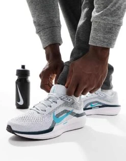 Nike Running Air Winflo 11 Trainers In Grey And Blue For Men -Nike Sales Store 206616514 1 grey 1