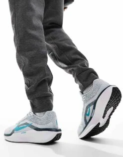 Nike Running Air Winflo 11 Trainers In Grey And Blue For Men -Nike Sales Store 206616514 5