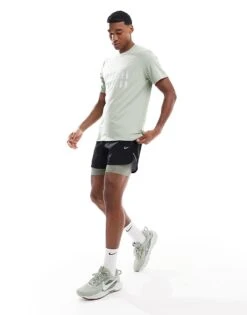 Nike Running Run Division Stride 5 Inch 2 In 1 Shorts In Black For Men -Nike Sales Store 206616543 1 black 1