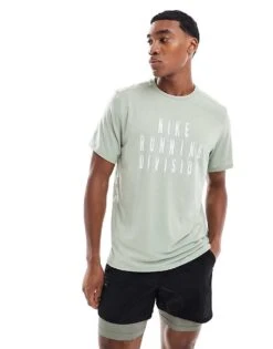 Nike Running Run Division Logo Dri-FIT T-shirt In Light Green For Men -Nike Sales Store 206616653 1 lightgreen 1