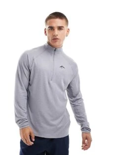 Nike Running Trail 1/4 Zip Sweatshirt In Grey For Men -Nike Sales Store 206616738 1 grey 1