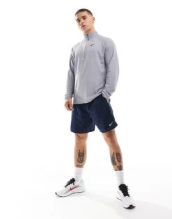 Nike Running Trail 1/4 Zip Sweatshirt In Grey For Men -Nike Sales Store 206616738 3