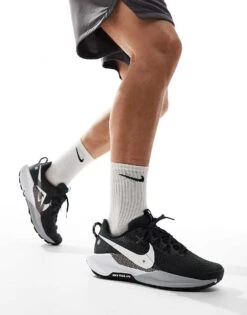 Nike Running ReactX Pegasus Trail 5 Trainers In Black For Men -Nike Sales Store 206617013 5