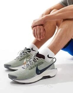 Nike Running ReactX Pegasus Trail 5 Trainers In Light Green For Men -Nike Sales Store 206617042 4