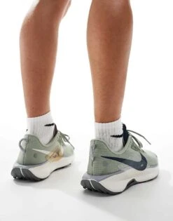 Nike Running ReactX Pegasus Trail 5 Trainers In Light Green For Men -Nike Sales Store 206617042 5