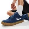 Nike SB Chron 2 Suede Trainers In Navy And Gum Sole For Men -Nike Sales Store 206618178 1 navy