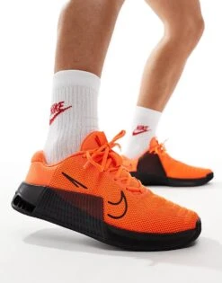 Nike Training Metcon 9 Trainers In Orange And Black For Men Red -Nike Sales Store 206621539 3