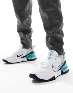 Nike Training Air Max Alpha 6 Trainers In White And Blue For Men
