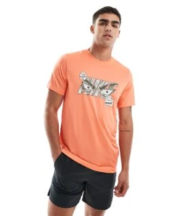 Nike Training Dri-FIT Graphic T-shirt In Orange For Men -Nike Sales Store 206621649 1 orange 1