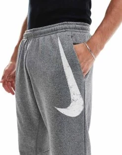 Nike Training Swoosh Graphic Tapered Joggers In Grey For Men -Nike Sales Store 206621655 4