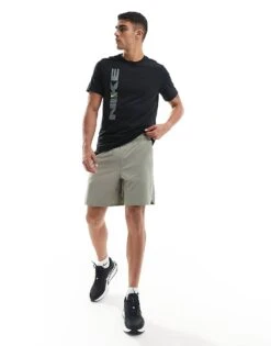 Nike Training Dri-Fit Unlimited Woven 7 Inch Shorts In Khaki For Men -Nike Sales Store 206621662 2