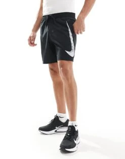 Nike Training Swoosh Graphic 7 Inch Shorts In Black For Men -Nike Sales Store 206621723 1 black 1