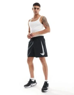 Nike Training Swoosh Graphic 7 Inch Shorts In Black For Men -Nike Sales Store 206621723 2