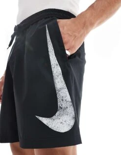 Nike Training Swoosh Graphic 7 Inch Shorts In Black For Men -Nike Sales Store 206621723 5