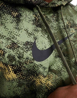 Nike Training Camo Print Hoodie In Green For Men Mid Green -Nike Sales Store 206621766 2