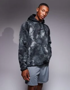 Nike Training Camo Print Hoodie In Black For Men 11 Nike Training Camo Print Hoodie In Black For Men -Nike Sales Store 206621797 1 black 1