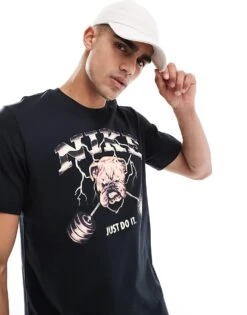 Nike Training Bulldog Print T-shirt In Black For Men -Nike Sales Store 206621812 1 black 1
