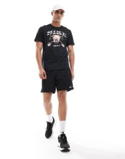 Nike Training Bulldog Print T-shirt In Black For Men -Nike Sales Store 206621812 2