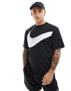 Nike Training Dri-FIT Swoosh Graphic T-shirt In Black For Men -Nike Sales Store 206621883 4