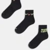 Nike Training Everyday Plus Cushioned Graphic 3 Pack Ankle Socks In Black For Men -Nike Sales Store 206622042 1 black