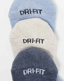 Nike Training Everyday Cushioned Plus 3 Pack Crew Socks In Blue And Beige For Men Multi -Nike Sales Store 206622274 3