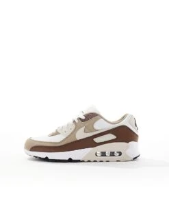 Nike Air Max 90 Trainers In White And Khaki For Men -Nike Sales Store 206622739 2