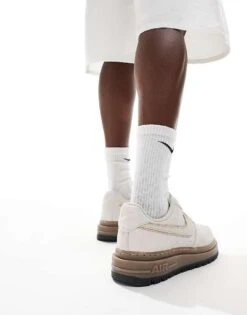 Nike Air Force 1 Luxe Trainers In Light Grey And White For Men -Nike Sales Store 206622911 4