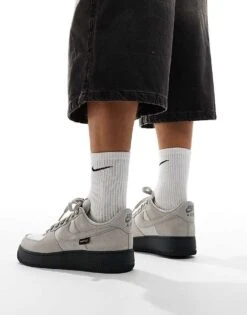 Nike Air Force 1 '07 Cordura Trainers Light Grey For Men -Nike Sales Store 206622941 4
