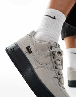 Nike Air Force 1 '07 Cordura Trainers Light Grey For Men -Nike Sales Store 206622941 5