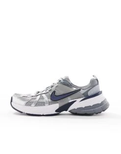 Nike V2K Run Trainers In Grey And Navy For Men -Nike Sales Store 206623014 2