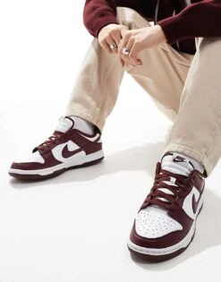 Nike Dunk Low Retro Trainers In Burgundy And White For Men Red 12 Nike Dunk Low Retro Trainers In Burgundy And White For Men Red -Nike Sales Store 206623051 5