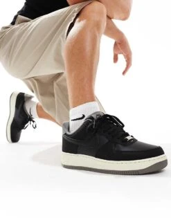 Nike Air Force 1 '07 LV8 Winter Trainers In Black And Grey For Men -Nike Sales Store 206623052 4