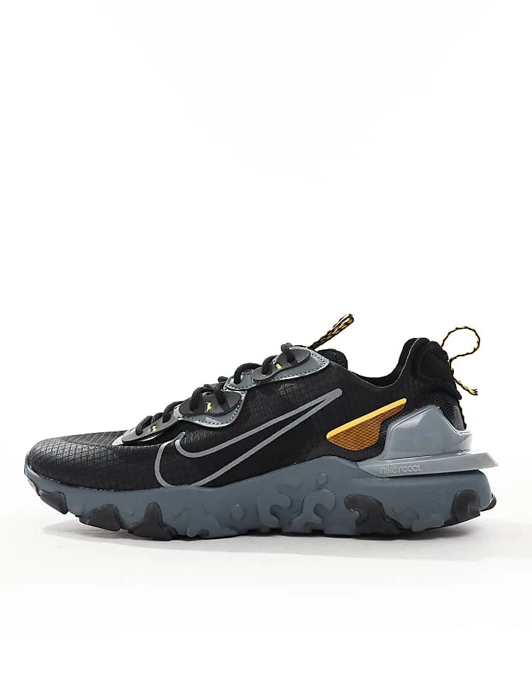 Nike React Vision SC Trainers In Black, Grey And Orange For Men 4 Nike React Vision SC Trainers In Black, Grey And Orange For Men - Image 2