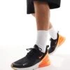 Nike Air Max 270 Trainers In Black, Orange And White For Men -Nike Sales Store 206623229 1 black